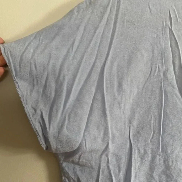 Wilfred Free Blue Crop Front Tie Top - Picture 9 of 10